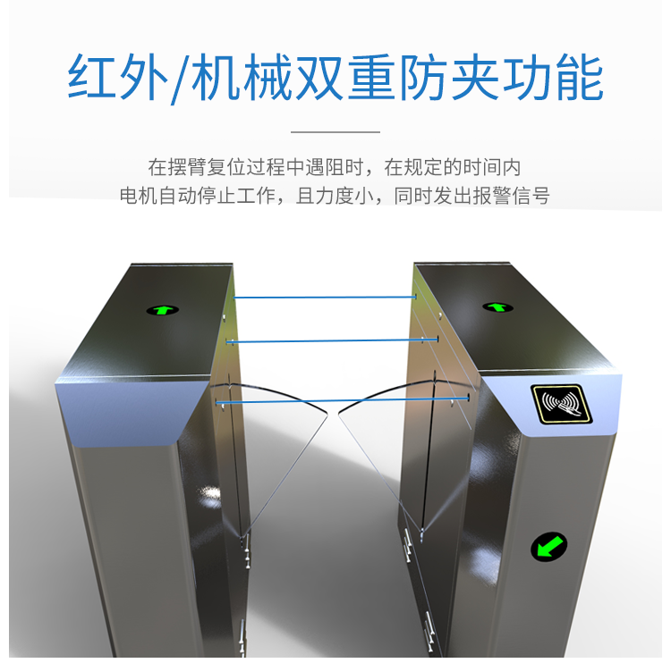 小区防静电外接LED，小区防静电加厚，小区圆弧立式三辊闸